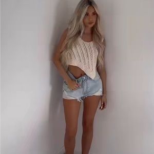 NWOT Zara cable knit crop top